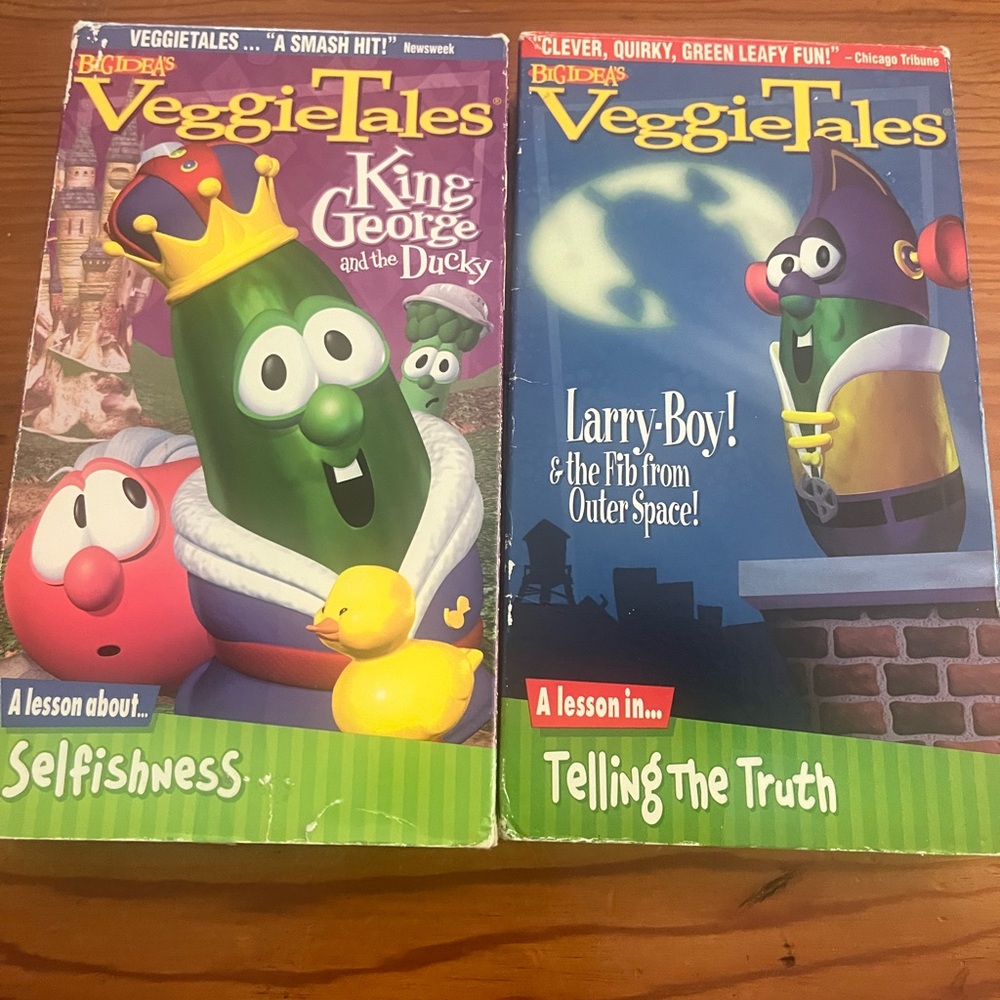 Veggie Tales VHS Tapes King George & Larry-Boy